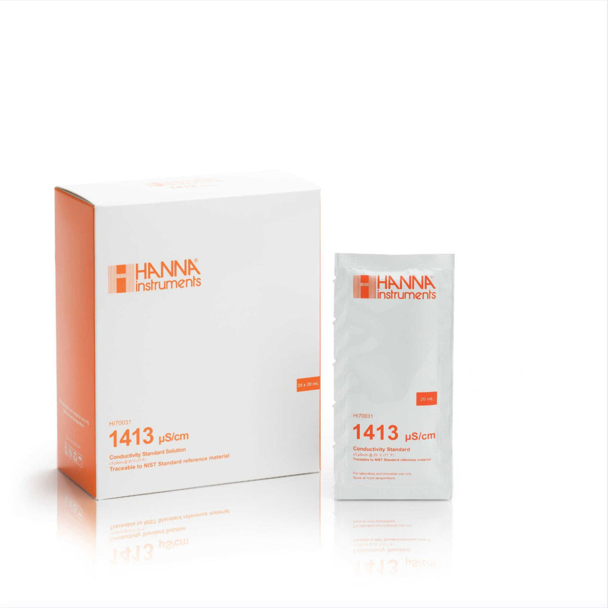 Hanna EC 1413 µS/cm caja de 25 sobres Hanna EC 1413 µS/cm caja de 25 sobres