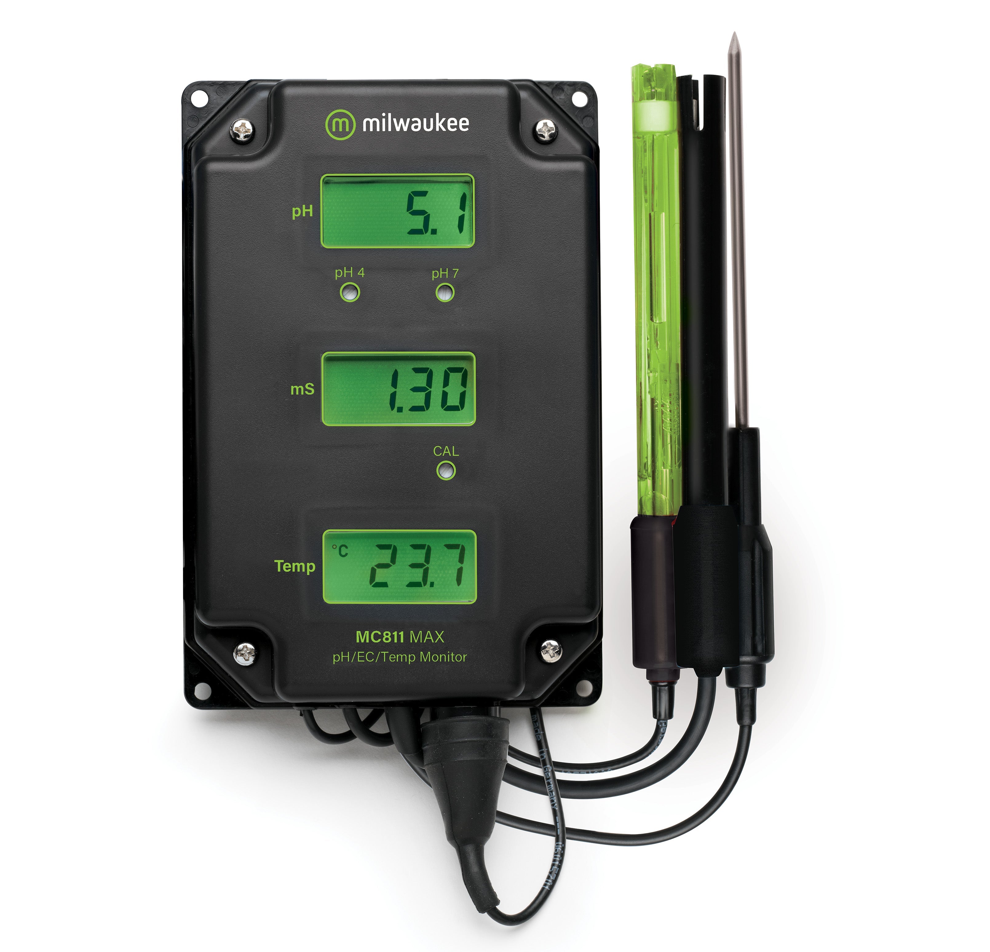 Milwaukee MC811 monitor pH, EC y temperatura — vista 1